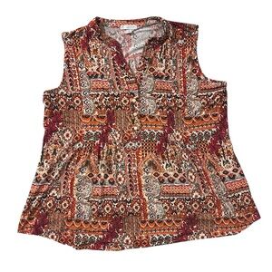 Women's Multicolor Sleeveless Top